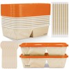 8 Pack 35 oz Meal Prep Containers 2 Compartment Food