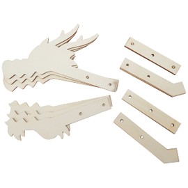 Baker Ross Extending Dragon Wooden Puppet Craft Kits - Pack of 3, Chinese New Year Crafts for Kids (FC233)