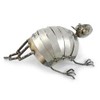 Modern Artisans Reclaimed Metal Armadillo Garden Sculpture, American Handmade