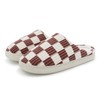 Dumhew Womens Mens House Checkered Slippers - Plaid Memory Foam