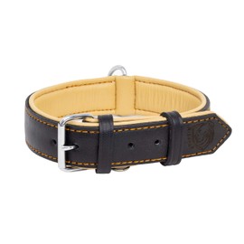Riparo K-9 Padded Dog Collar, Genuine Leather, Adjustable, Heavy Duty
