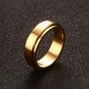 Epinki Fidget Ring for Men, 6MM Stainless Steel Gold Spinner