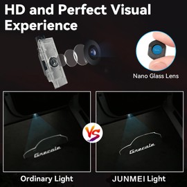 2PCS Never Fade Car Door Lights Logo Compatible with Maserati Accessories, Ghost Shadow Welcome Puddle Projection Light for Maserati Quattroporte Ghibli Grecale Levante (Car Logo)