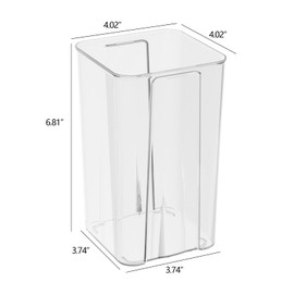 Yesdate 8-Piece Set Square Vases for Centerpieces, Flower Vases Wedding Decorations, 7 Inch Tall Clear Vases for Table Shelf, Floral Vase Bulk for Home Decor