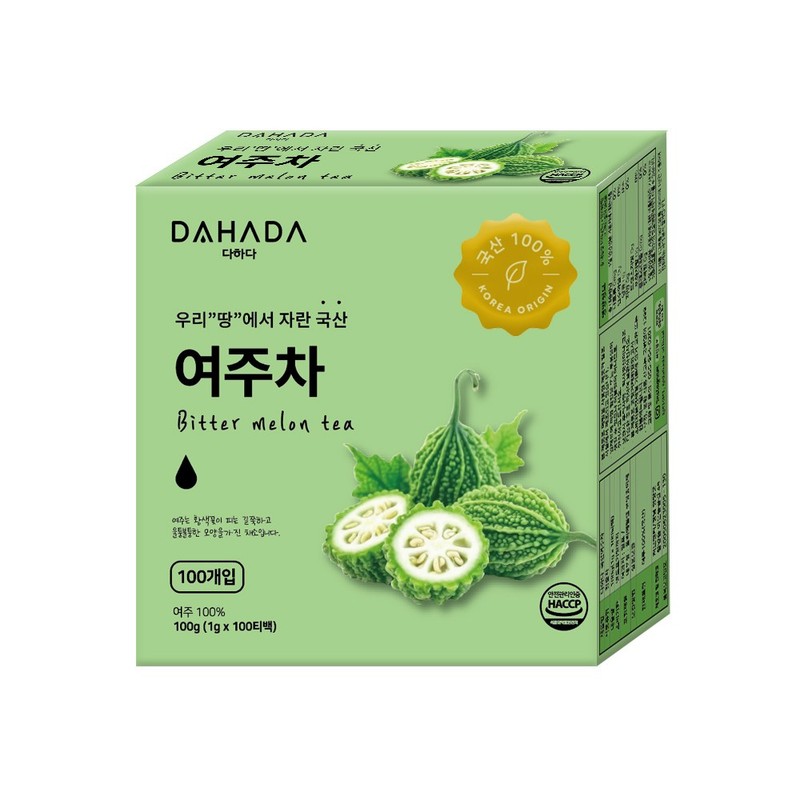 다하다 국산여주차 100티백 + 돼지감자차 100티백 200티백세트 Dahada Korean Bitter