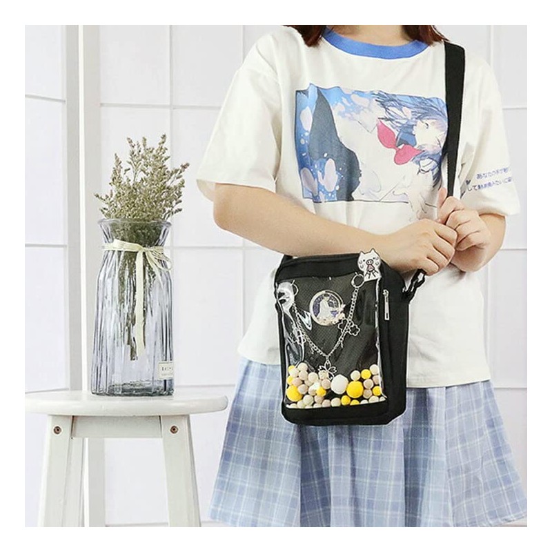 JOKnet Mailing Service with D-ring Vertical Clear Pocket Shoulder Bag,