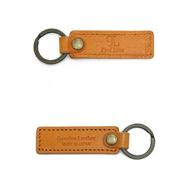 Prof Line Profline Key Holder, Leather, Small Tag, 2 Pieces, Bonded Tochigi Leather, Men's, Women's, Genuine Leather, Yamabuki