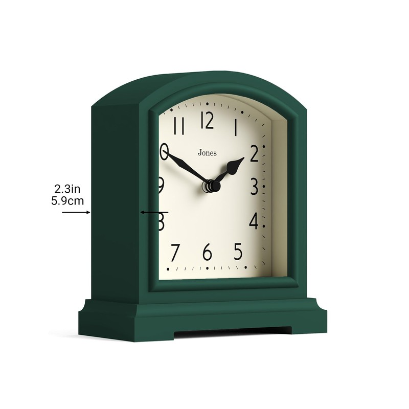 JONES CLOCKS® Tavern Mantel Clock | Modern Arched Top Design