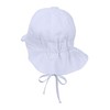 Sterntaler Baby Boys Peaked Cap with Neck Protection, White