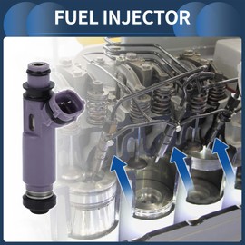 INFINAUTO Fuel Injector, Engine Fuel Injection Nozzle No.BP6D-13-250A for Mazda Miata 2001-2005 1.8L Purple, 4 Pcs
