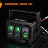 Nilight 2 Gang Rocker Switch Box 12V SPST ON Off