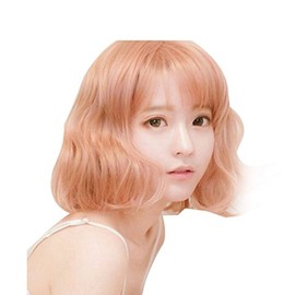 CEXIN Wig, Curly Hair, Loose, Sweet, Curls, Small Face, Cute, Natural, Women's, Short, Bob, Casual