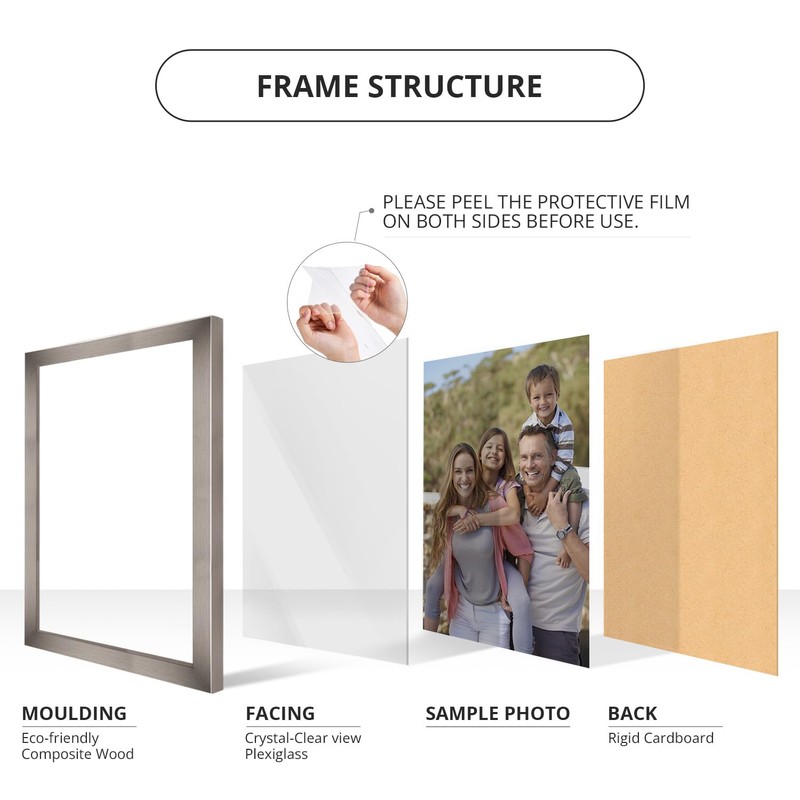 wallsthatspeak 15x20 Stainless Picture Frame for Puzzles Posters Photos or