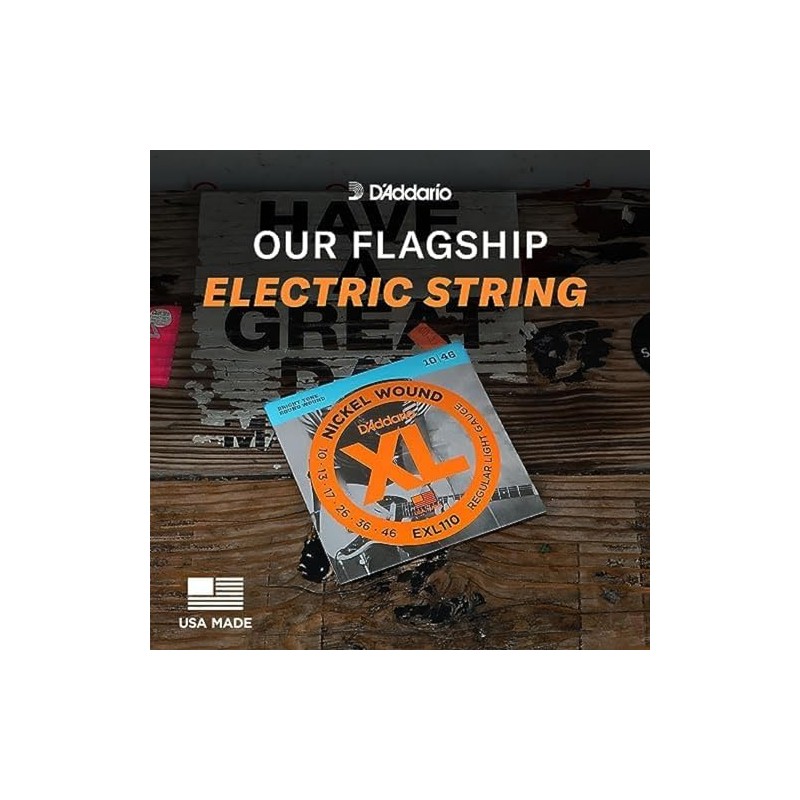 D'Addario XL Nickel EXL110-5P - Cuerdas para guitarra eléctrica, 10-46,