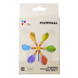 Toyi Pinwheel Mini Building Kit - 16 pcs Creative Craft Set, Build Your Own Pinwheels, Children’s Toy Building Sets, Art & Crafts For Kids, STEM Toys, Age 4 Years Old +
