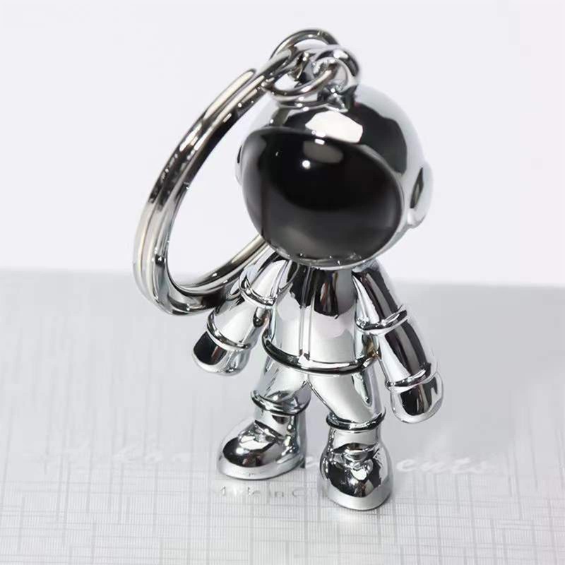 Cirsaeur 2 Piece Key Chain, Astronaut Key Ring, Metal Fittings,