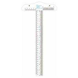 Briartw 1 Piece Acrylic T-Square Ruler T Square Plastic T-Ruler Double Side Measuring for Art Framing and Drafting Crafting Drafting General Layout Work & Scrapbooking,12 Inch/ 30 cm, Transparent