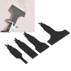 4PCS Reciprocating Saw Scraper Blades, Multifunctional High Carbon Steel Replacement Saw Blades Set 10mm 30mm 50mm 100mm Tile Cleaning Tools