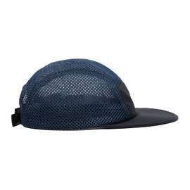 Clape Unisex Trucker Hats 5 Panel Baseball Cap Blank Mesh Snapback Hat Flat Brim Bill Cap Hat Quick Dry Cool Hats, Navy