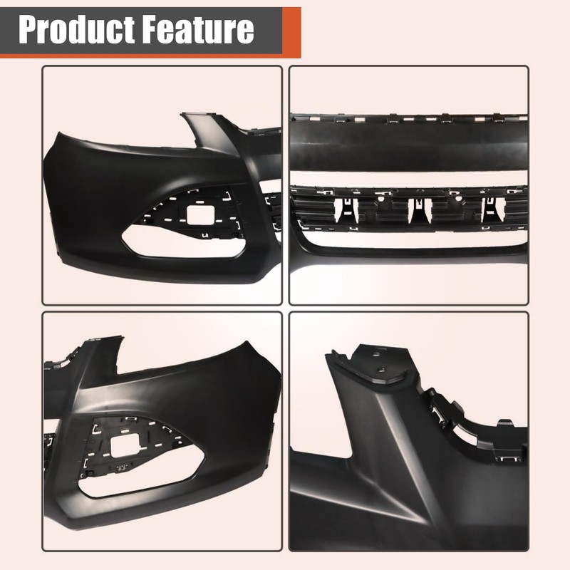 labwork Primed Plastic Front Bumper Cover without Parking Sensor Holes
