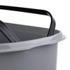 JVL Slim Plastic Lidded Foot Pedal Waste Bin, 10L, Grey