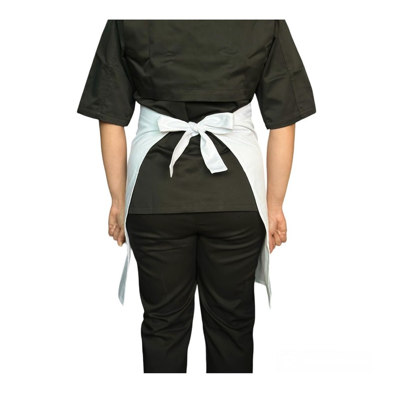 Zittro Medio Mandil/Delantal Chef (Blanco, Mediano)