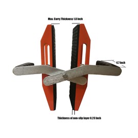 2PCS Carrying Clamps Stone Panel Carriers Heavy Duty Lifing Tools for Granite Stone Quartz Worktops Slabs Marble with Rubber-lined 770lbs Moving Glass Clamp