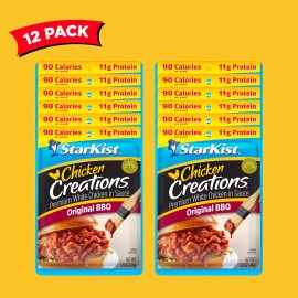 StarKist Chicken Creations Classic BBQ - 2.6 oz Pouch (Pack of 12)