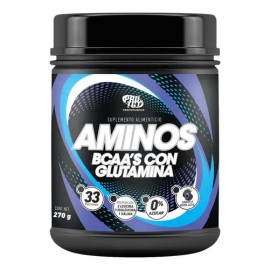 Aminoácidos Protgt en Polvo BCAAs y Glutamina, Sabor Mora Azul, de 270 g                                                                              