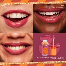 NYX Professional Makeup Duck Plump Brillo De Labios Con Efecto Plump Color Strike A Rose