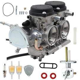 YJGZSVK Carburetor For Yamaha Raptor 660R YFM660R 2001-2005 Replaces 5LP-14900-30-00 5LP-24500-01-00 Fuel Valve Petcock