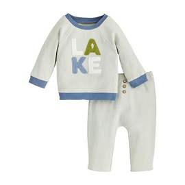 Mud Pie Children's Lake Applique Pant Set; 3-6M