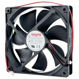 TD1225LS Cooling Fan, DC12V 0.18A 120x120x25mm 2-Wire DC BRUSHLESS Fan TD1225LS