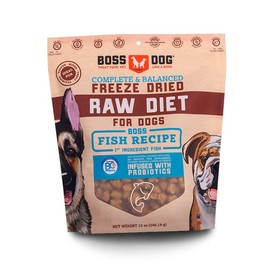 Boss Dog Brand Complete & Balanced Freeze Dried Raw Diet for Dogs 12oz Bag (Fish)