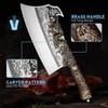 ROCOCO 2lb Dragon Butcher Knife Heavey Duty Cleaver Knife for