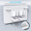 Mspan Toothbrush Razor Holder for Shower: Wall Mounted Tooth Brush