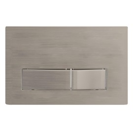 SPARES2GO Luxury Concealed Toilet Cistern Flush Plate Kit for Skylo Wall Hung Frame (Brushed Nickel, 245mm x 165mm)