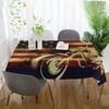 WELLDAY Rectangular Tablecloth Dining Decorative Kitchen Motorcycle American Flag Table