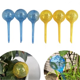 Himtop Plant Self Watering,Plant Watering Globes Glass Water Bulbs For Plants,6pcs 1.96inch S Size Automatic PVC Watering Globes（yellow&blue） (（yellow&blue）)