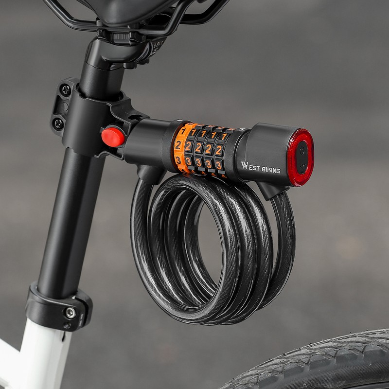 Bicycle Safety Lock Bike Motorcycle AntiTheft Elasticity Locks 5 Digits