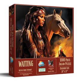 SUNSOUT INC - Waiting - 1000 pc Jigsaw Puzzle by Artist: John Stewart - Finished Size 20" x 27" - MPN# 77051