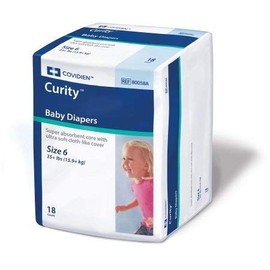 CURITYTM Baby Diapers-Size 6: XX-Large Weight 35 + lb - Pack of 18