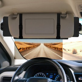 Sun Visor Extender for Car, Visor Extender Sun Blocker, Sun Visor Extension with Anti-Glare Lens Blocks UV & Sunlight, Adjustable Car Sun Visor for Safe Driving (1 Pack)