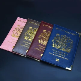 HITHIKA British Passport Holder | UK Passport Wallet | Non EU | PU Leather (White)
