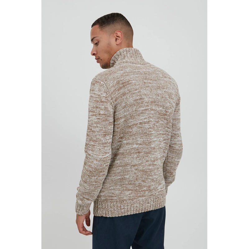 !Solid Pomeroy Men's Cardigan Chunky Knit Pullover with Stand-Up Collar