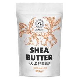 Shea Butter 500 g - Cold Pressed - Africa - 100% Pure & Natural Karité Body Butter - Body Butter - Massage - Intensive Care for Face - Body - Hair