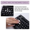Isslly 80pcs Raised Keyboard Sticker for Long Nails, Self-Adhesive Keycap