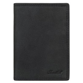 Benthill Men's Leather Wallet - Wallet with RFID Protection - Slim Wallet for Men - Genuine Vintage Leather, Black (H), Classic
