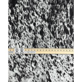 Suede Velvet Longhorn Spotted Cow Print Cowabunga Fabric Upholstery Domino / 54" Wide/Sold by The Yard