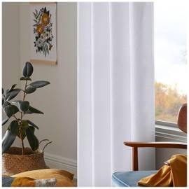 Bedding Craft White Curtain, Curtains 108 inch, White Cotton Curtains, White Curtains, Curtain, Christmas, Tab Top Curtains, White Drapes, Dining Room Curtains 50x108 Set of 2